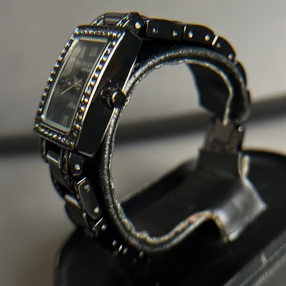 Armitron Ladies Black Rhinestone Ceramic Watch - Picture 13 of 16